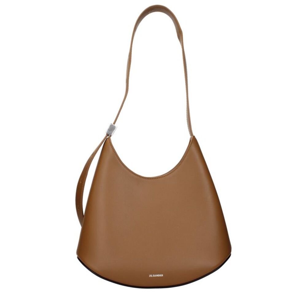 Jil Sander Brown Leather Shoulder Women's Bag